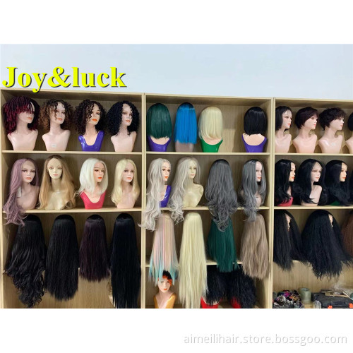 Women's Wholesale Prices Machine Made Ladies Finger Wave Party Middle Part Black Short Natural Water Wave Synthetic Hair Wigs